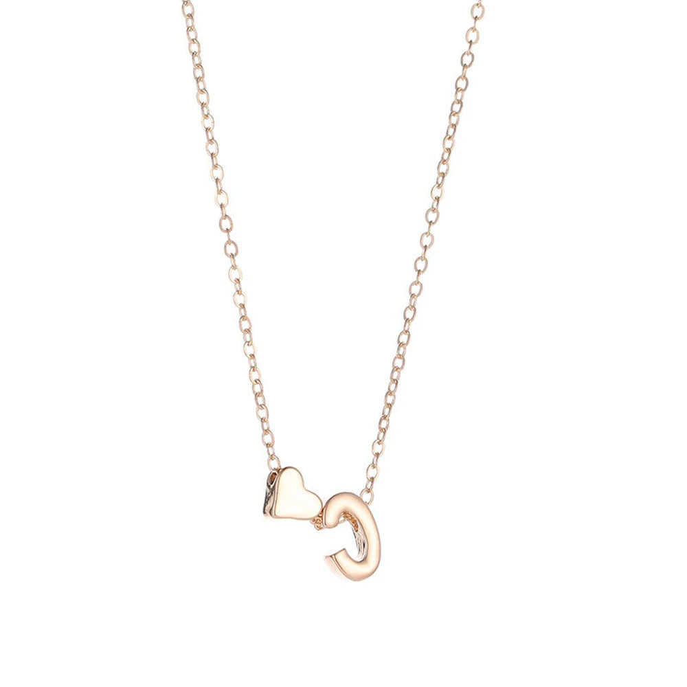 Heart Initial Necklace
